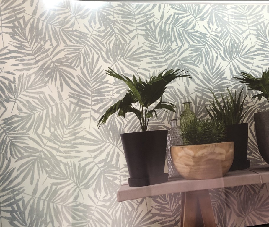 wallpaper ใบไม้ ขนสัตว์  ม้วนปกติ 1 ม้วน 5 ตารางเมตร กว้าง 53 cm ยาว 10 m  edu