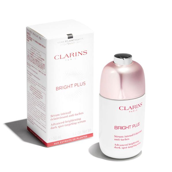 CLARINS Bright Plus Advance Brightening Dark Spot Targeting Serum 50ml. เซรั่มเติมออกซิเจนให้ผิวแบบสองเท่าเพื่อผิวสวยกระจ่างใส ไร้จุดด่างดำ ผิวเปล่งประกายดูมีออร่า แลดูกระจ่างใสอย่างเป็นธรรมชาติจากภายใน