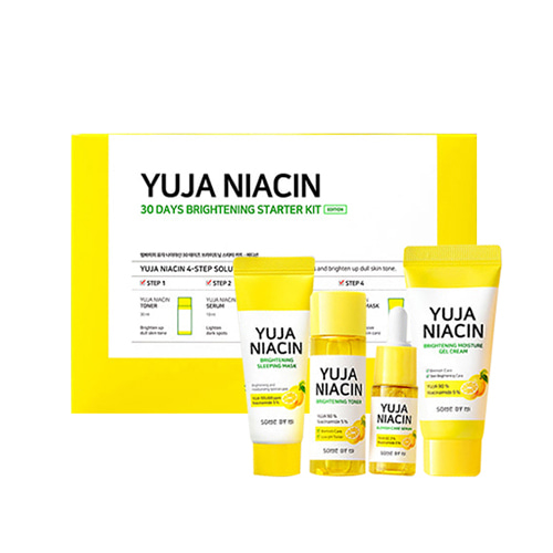 *พร้อมส่ง*Some By Mi Yuja Niacin 30 Days Brightening Starter Kit 4 pieces เซตทดลองสุดคุ้ม 4 ชิ้น จุดเริ่มต้นของผิวกระจ่างใสใน 30 วัน ดูแลความขาวใสในทุกๆ วัน พร้อมช่วยปรับสภาพผิวให้ดีขึ้นอย่างเป็นธรรมชาติ ลดเลือนฝ้ากระ ด้วยวัตถุดิบที่มีคุณภาพจากธรรมชาติแท้