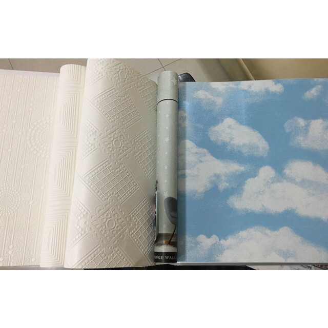 wallเพดาน ยาว10ม กว้าง53ซม ม้วน5ตรม เนื้อนูนโฟมlp