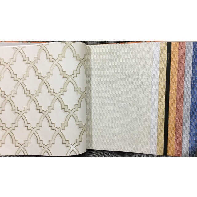 wallโมเดิร์น2 แบบผ้าปักนูน หรูหรามาก ยาว10ม กว้าง53ซม ม้วน5ตรมcdc