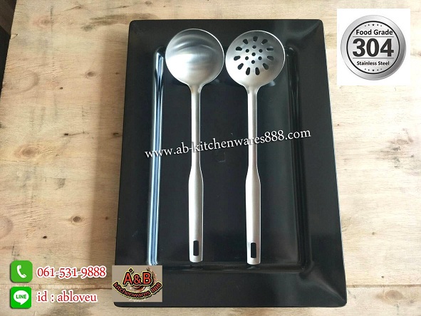 (หนา2mm.)กระบวยสุกี้ SUS304 กระบวยชาบู กระบวยตักน้ำจิ้ม สแตนเลส