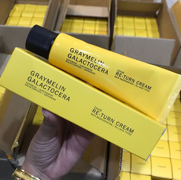 **พร้อมส่ง**Graymelin Galactocera Re-turn Cream 50 ml. return หลอดเหลือง ครีมเรียกเนื้อ เพิ่มความกระจ่างใส ให้ผิว ช่วยความกระชับผิว และช่วยเรื่องริ้วรอย เดียว ช่วยฟื้นฟูให้ผิวกระชับ ลดริ้วรอย