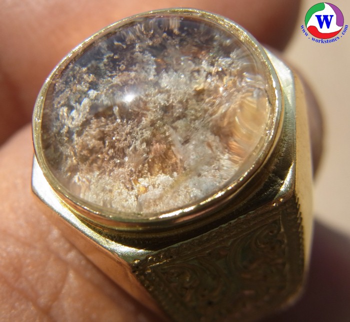 แหวนทองเหลืองชาย 8.70 กรัม เบอร์ 65 แก้วโป่งข่าม แก้วปวกสุวรรณสาม ทองเงินนาคมีกาบรุ้ง