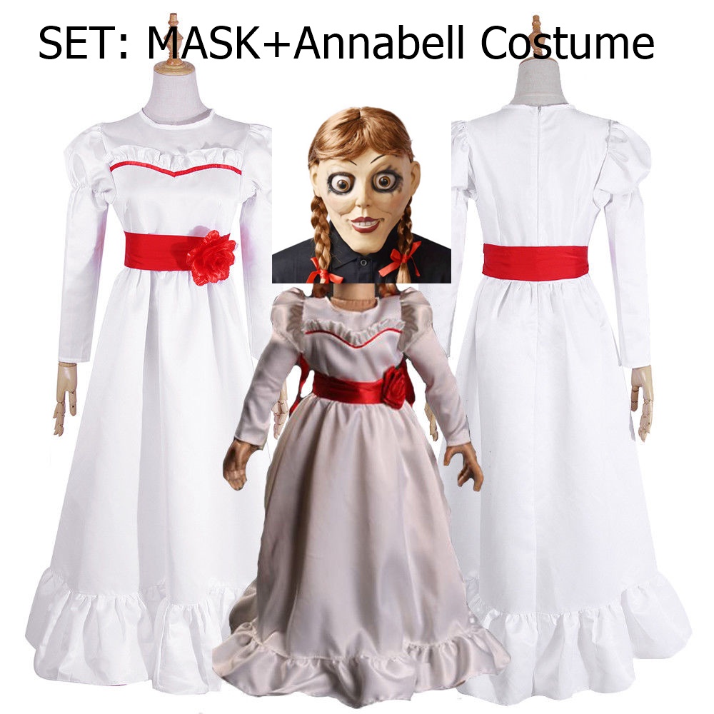 ++พร้อมส่ง++เซ็ทชุด+หน้ากาก ชุดแอนนาเบล ชุดตุ๊กตาแอนนาเบล  annabelle