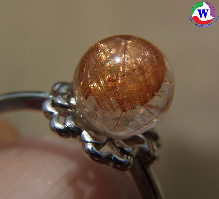 แหวนหญิงนิเกิ้ล เบอร์ 56-58 แก้วโป่งข่ามนำโชค ชนิดไหมนาค สตาร์ 6 แฉก สวยมาก