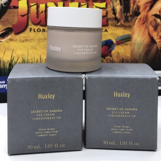 **พร้อมส่ง**Huxley Secretof Sahara Eye Cream Concentrate On 30 ml. อายครีมสำหรับบำรุงรอบดวงตาที่ช่วยลดเลือนริ้วรอยและทำให้รอบดวงตาชุ่มชื่นซึมไวอีกทั้งยังช่วยปรับโทนสีใต้ดวงตาให้สว่างขึ้นสกัดจากโสมพฤกษศาสตร์,น้ำบริสุทธิ์