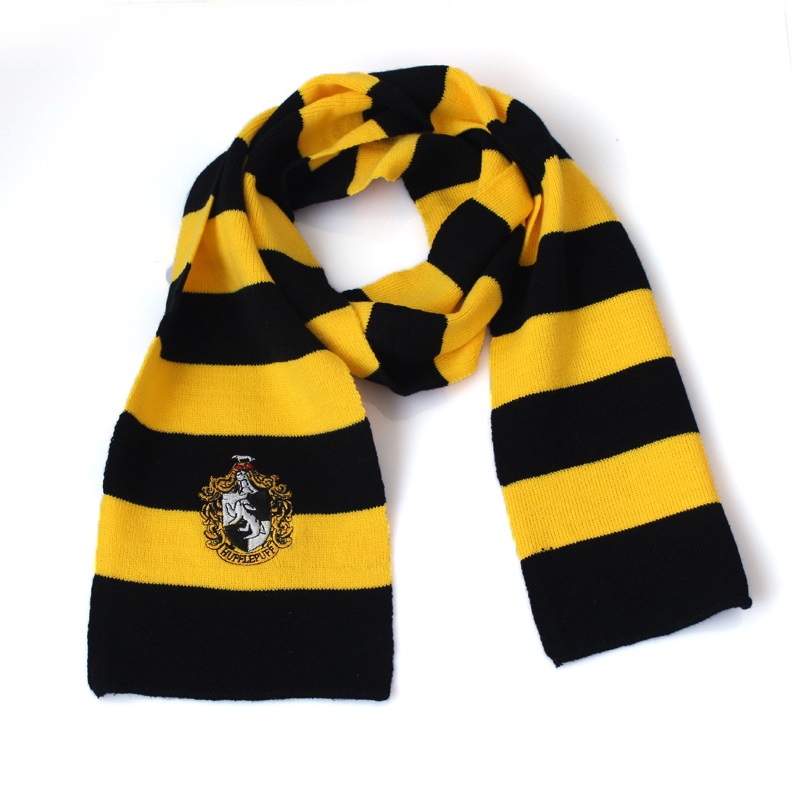 ++พร้อมส่ง++(แบบสั้น)ผ้าพันคอบ้านฮัฟเฟิลพัฟ (Hufflepuff) จากแฮร์รี่ พอตเตอร์ ผ้าพันคอสีเหลือง