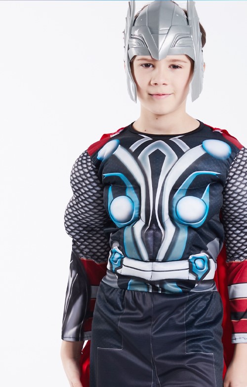 7C69 ชุดเด็ก ชุดกล้าม เทพเจ้าสายฟ้า ธอร์ Muscle Thor Costumes