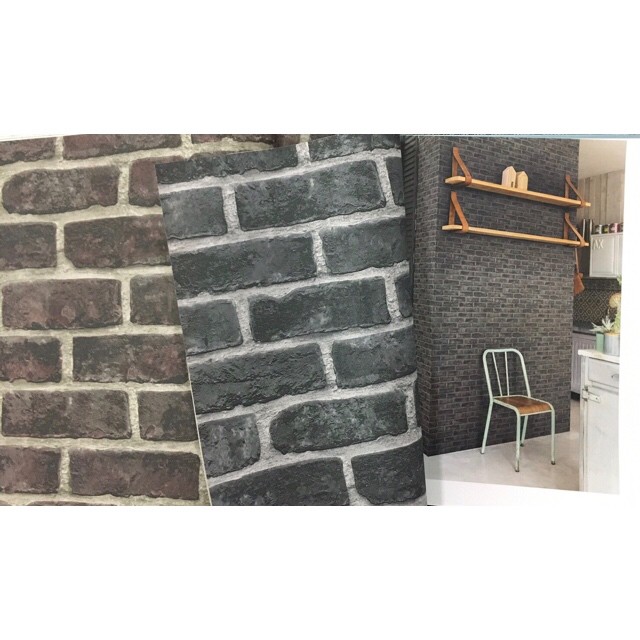 wallอิฐ หินไม้2 ยาว10ม. กว้าง53ซม ม้วน5ตรมed