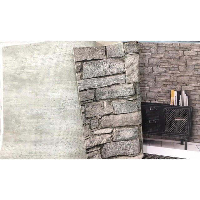 wallอิฐ หินไม้2 ยาว10ม. กว้าง53ซม ม้วน5ตรมed