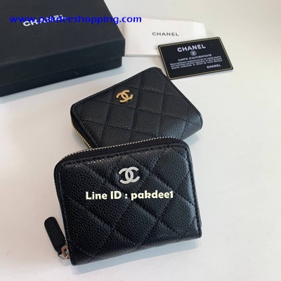 Chanal Card Holder original size 10.5 cm งานหนังแท้ งานสวยเหมือนแท้ งานเกรดดีสุด