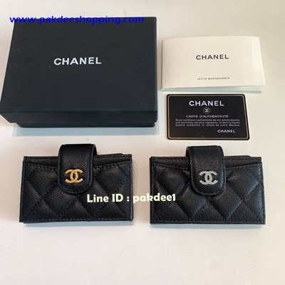 Chanal Card Holder original size 10.5 cm งานหนังแท้ งานสวยเหมือนแท้ งานเกรดดีสุด