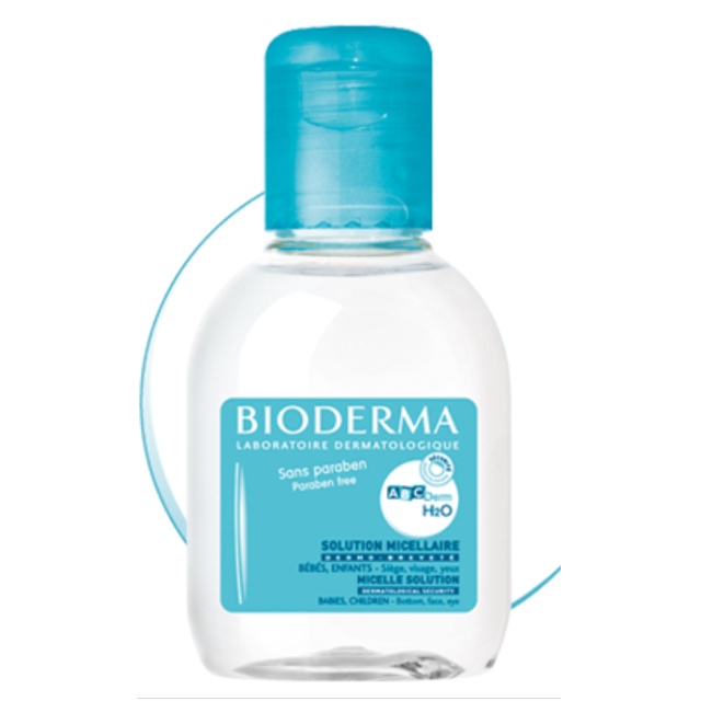 Bioderma ABC Derm H2O 100 ml. (ฝาสีฟ้าสำหรับเด็กเล็ก และผู้ที่ผิวแพ้ง่ายมากๆ) โทนเนอร์ ทำความสะอาดผิวหน้าและเช็ดเครื่องสำอาง ช่วยลดการระคายเคืองและรอยแดงและยังช่วยฟื้นฟูเกราะคุ้มกันผิวให้แลดูมีสุขภาพดี