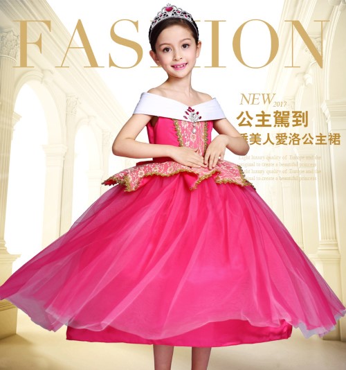 7C87 ชุดเด็ก ออโรร่า เจ้าหญิงออโรร่า เจ้าหญิงนิทรา Aurora Princess Sleeping Beauty Costume
