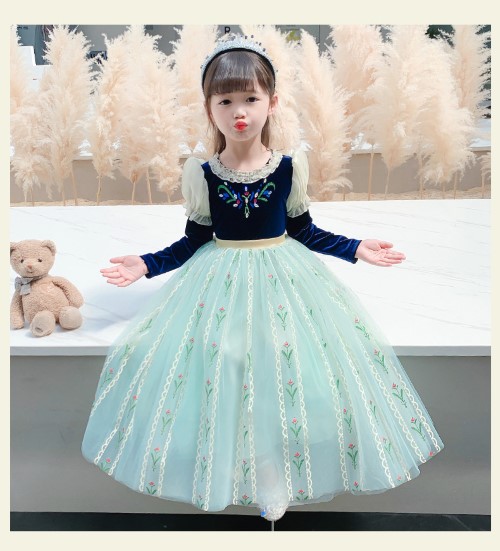 7C90 ชุดเด็ก อันนา เจ้าหญิงอันนา โฟรเซน ผจญภัยแดนคำสาปราชินีหิมะ Anna Princess Frozen Costume