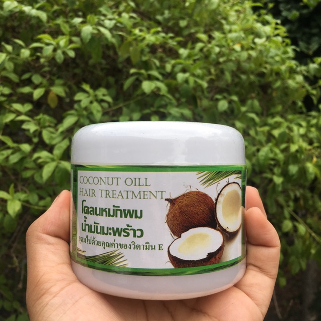 Coconut oil hair treatment โคลนหมักผมน้ำมันมะพร้าว ฟื้นฟูผมเสีย เป็นมันวาว ช่วยบำรุงรากผมให้แข็งแรง