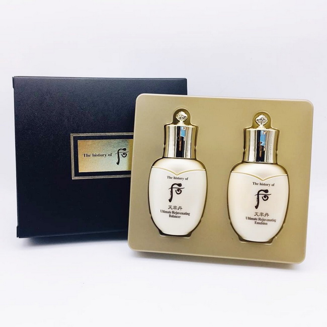 The History of Whoo Cheonyuldan Ultimate Rejuvenating 2pcs GiftSet สุดยอดเซ็ทแห่งการต่อต้านริ้วรอยแห่งวัย cheonyul เพิ่มความชุ่มชื่นและความเปล่งปลั่งมากขึ้น ซึ่งจะช่วยยกกระชับ ทำให้ผิวสมดุลและเข้าถึงสภาวะการฟื้นฟูที่ดีที่สุด และเป็น Luxury Reg