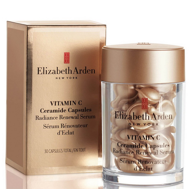 Elizabeth Arden Vitamin C Ceramide Capsules Radiance Renewal Serum 30 แคปซูล เซรั่มวิตซีแคปซูลตัวดัง เนื้อบางเบา ช่วยปรับสภาพผิวให้กระจ่างใส มาในรูปแบบแคปซูลพกพาใช้งานง่าย ประสิทธิภาพที่ดีกว่าวิตามินซีทั่วไปถึง 178 เท่า อัดแน่นด้วยวิตามินซีเข้มข