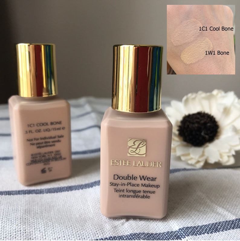 ESTEE LAUDER Double Wear Stay In Place Makeup SPF 10 PA++ ขนาดทดลอง 15ml. สี 1C1 Cool Bone เหมาะสำหรับผิวขาวอมชมพู รองพื้นตัวเทพสำหรับคนหน้ามัน เป็นรองพื้นในตำนานสำหรับสาวๆ ที่อยากจะได้ลุคเป๊ะๆ แบบไปออกงาน หรือใครที่หน้ามันขั้นสุด ขอแนะนำเลยค่า 