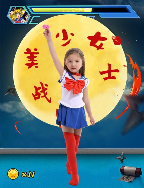 7C111 ชุดเด็ก เซเลอร์มูน Sailor moon Costumes เซเลอร์มูน