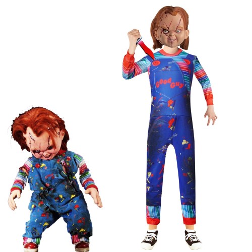 7C114 ชุดเด็ก บอดี้สูท ชัคกี้ ชักกี้ แค้นฝังหุ่น Chucky Child's Play Bodysuit Costumes