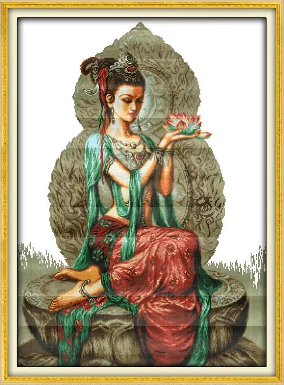 Dunhuang lotus (ไม่พิมพ์/พิมพ์ลาย)