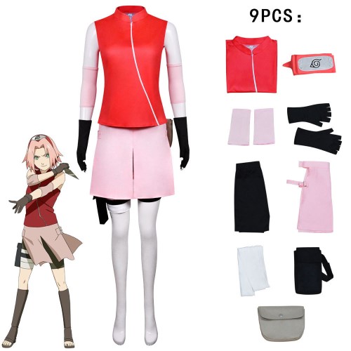 7C136 ชุดซากุระ ฮารุโนะ ซากุระ จากการ์ตูน นารูโตะ นินจาจอมคาถาHaruno Sakura Naruto Costumes