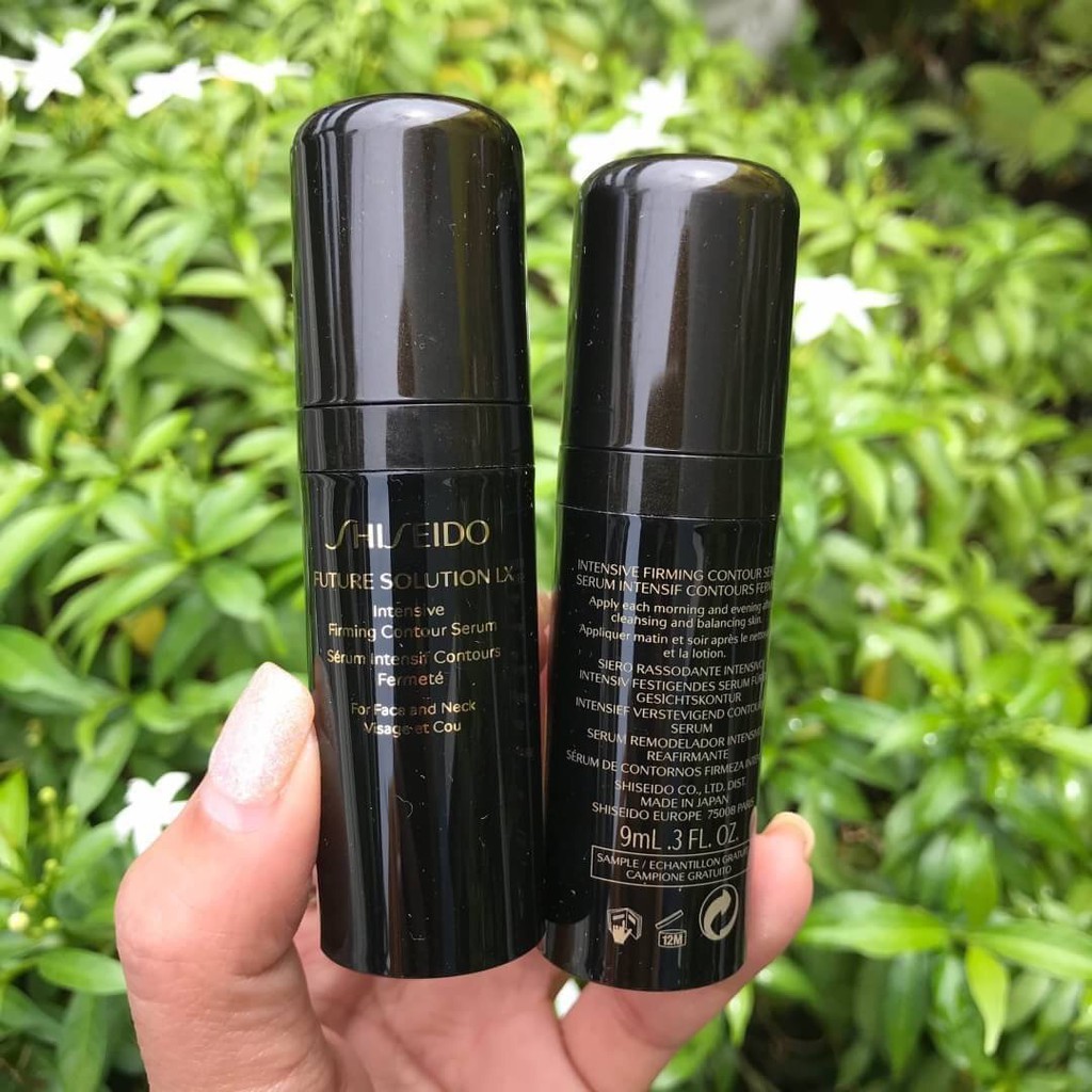 Shiseido Future Solution LX Intensive Firming Contour Serum ขนาดทดลอง 9 ml. เซรั่มบำรุงผิวเข้มข้น ให้คุณรู้สึกได้ถึงผิวที่กระชับ ยืดหยุ่น ให้ผิวที่เกิดริ้วรอยจากการแสดงอารมณ์ทางสีหน้า หรือรู้สึกว่ารูปหน้าหย่อนคล้อย ใบหน้าและผิวดูหมองคล้ำ ด้วยเ