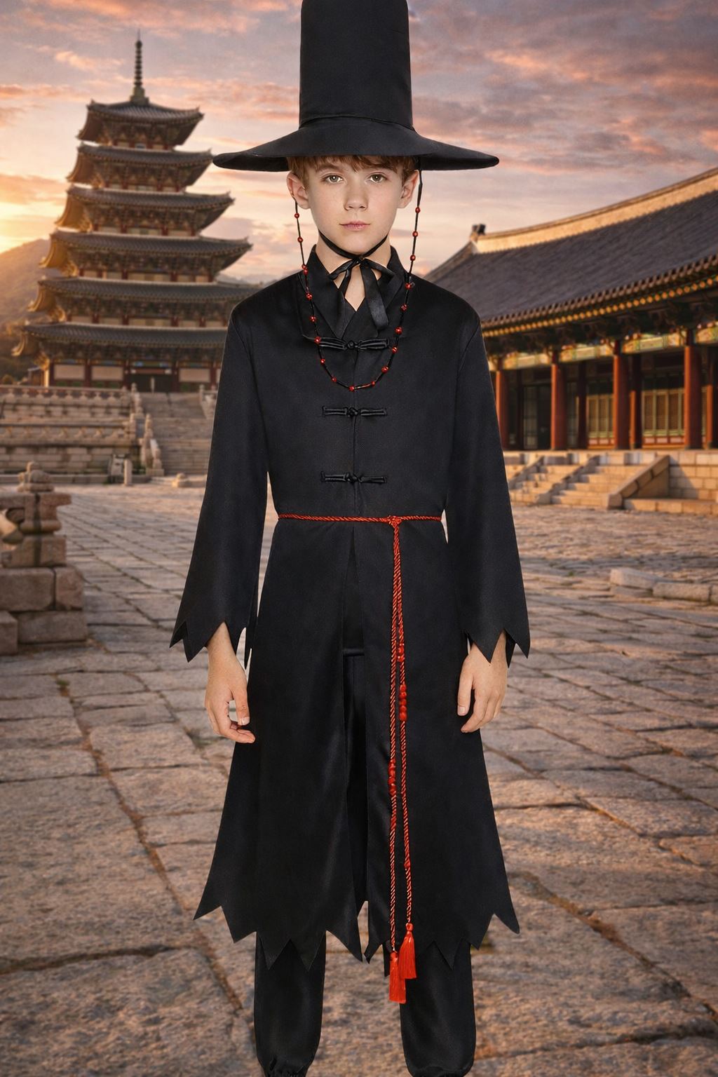 7C152 ชุดเด็ก ฮันบกชายยุคโชซอน ชุดฮันบกเกาหลีโบราณ ชุดขุนนางเกาหลี แนวซีรีย์ Children Joseon Era Korean Costume