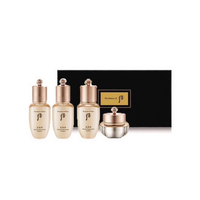 The History Of Whoo Cheonyuldan Ultimate Regenerating 4pcs Gift Set เซตสกินแคร์ดูแลผิวสุดยอดแห่งการต่อต้านริ้วรอยแห่งวัย 4 ขั้นตอน สุดยอดแห่งการต่อต้านริ้วรอยแห่งวัย เพิ่มความชุ่มชื่นและความเปล่งปลั่ง ช่วยยกกระชับทำให้ผิวสมดุล