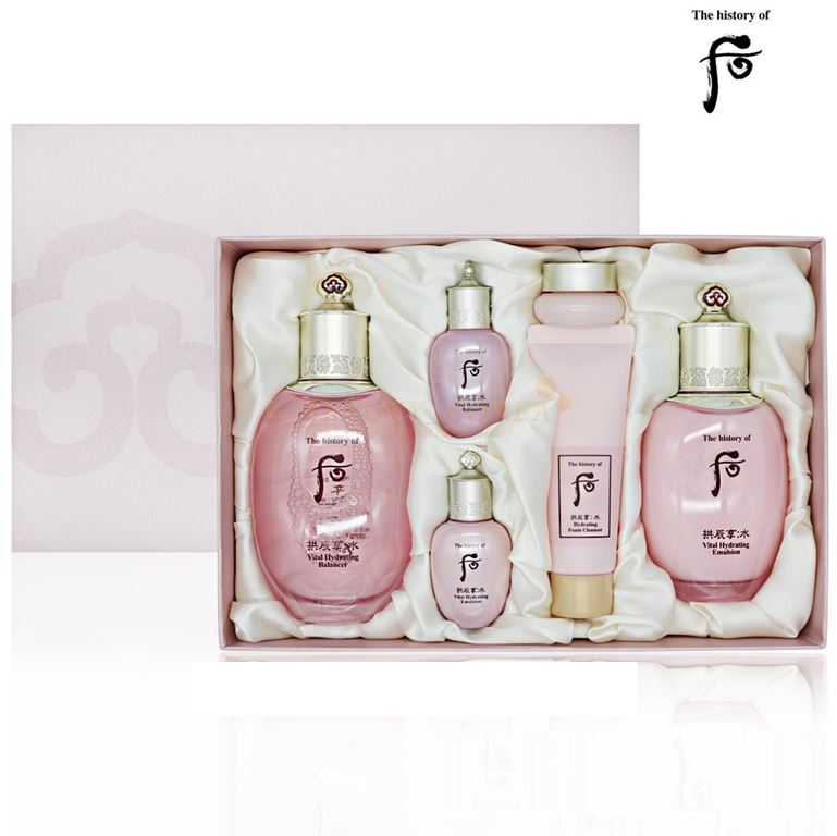 The History of Whoo Gongjinhyang Soo Vital Hydrating 3pcs Special Set เซ็ทผลิตภัณฑ์มอบความชุ่มชื่นตามตำรับราชสำนัก ฟื้นฟูผิวแห้งขาดความชุ่มชื่น ช่วยให้ผิวชุ่มชื่น และกระชับตลอดทั้งวัน ด้วยการเพิ่มการไหลเวียนความชุ่มชื่นในร่างกาย ลดความแห้งในผิ