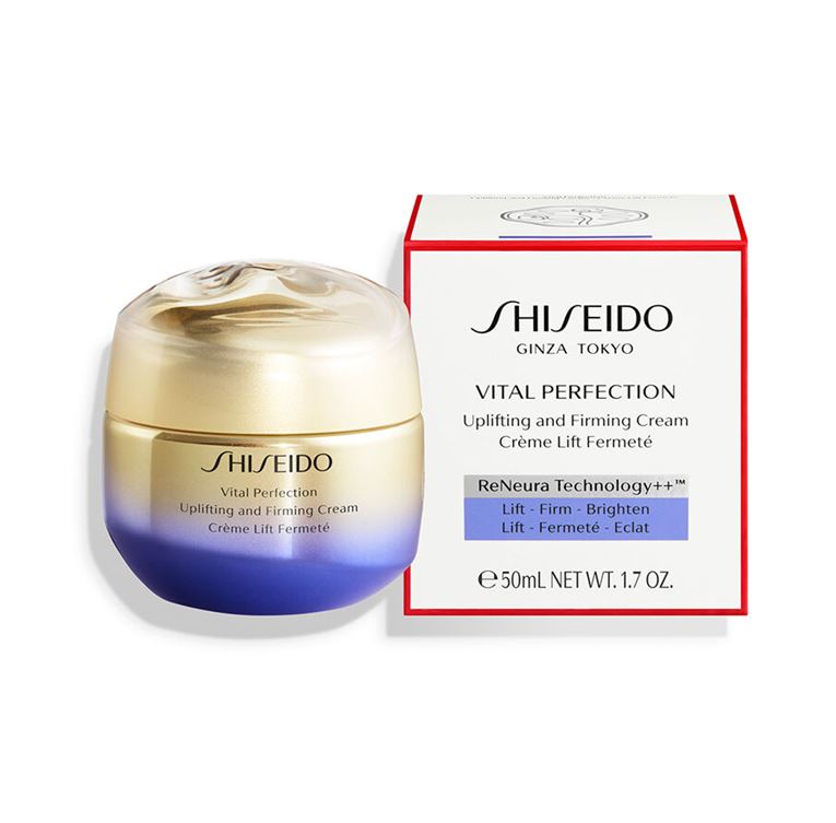 Shiseido Vital Perfection Uplifting and Firming Cream 50 ml. ครีมบำรุงผิวสูตรเข้มข้น สำหรับผิวธรรมดา-ผิวผสม ช่วยดูแลปัญหาของผิวหย่อนคล้อย ขาดความกระชับจุดด่างดำและริ้วรอยลึก ช่วยฟื้นบำรุงความงามของผิวให้กลับมามีชีวิตชีวาดูอ่อนเยาว์ ช่วยดูแลปัญ