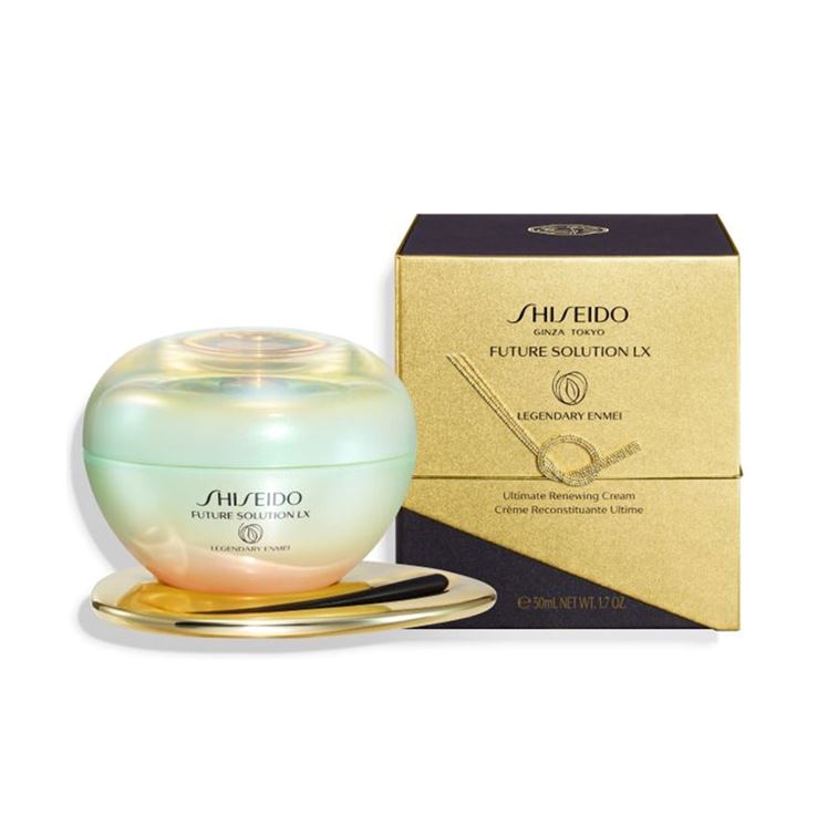 Shiseido Future Solution LX Legendary Enmei Ultimate Renewing Cream 50ml. ที่สุดแห่งครีมบำรุงผิวสุดเลอค่าของชิเซโด้ ผสานสองส่วนผสมหลักที่หายาก เข้าฟื้นบำรุงผิวผิวได้อย่างเต็มรูปแบบ ช่วยลดเลือนริ้วรอย ความหย่อนคล้อย มอบผิวที่ดูแน่นกระชับ ให้ผิว