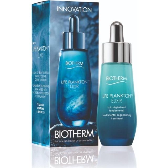 BIOTHERM Life Plankton Elixir Serum 75 ml. เซรั่มแพลงตอน สุดเข้มข้นที่จะช่วยฟื้นบํารุงผิวอย่างล้ำลึก ลดเลือนริ้วรอย เสริมปราการให้ผิวแข็งแรงจุดด่างดำดูจางลง ผิวกระจ่างใส เรียบเนียน คืนความอ่อนเยาว์ กระชับใน 8 วัน เผยผิวสุขภาพดีแบบขั้นสุด