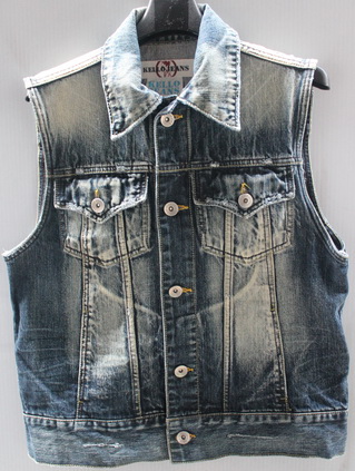 รอบอก 37  เสื้อผ้าผู้ชาย KELLO jeans ยีนส์ เสื้อกั๊กยีนส์ ฟอกลุ่ย 