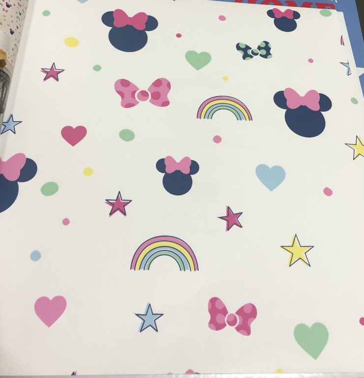 wall การ์ตูน ลิขสิทธิ์ใหม่  ยาว 10ม กว้าง 53ซม ม้วน5ตรม cd