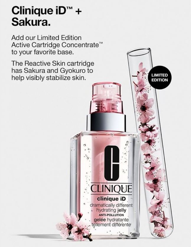 CLINIQUE iD Dramatically Different Hydrating Jelly Set Sakura for Reactive Skin มอยส์เจอไรเซอร์กับบูสเตอร์เข้มข้นสูตรใหม่ล่าสุด บูสเตอร์สีชมพู ด้วยสารสกัดจากดอกซากุระญี่ปุ่น ดูแลผิวบอบบาง ปรับสมดุลผิวแข็งแรง สุขภาพดี เป็นแอนตี้ออกซิแดนซ์จากธรรมชาติ ช่วยปร