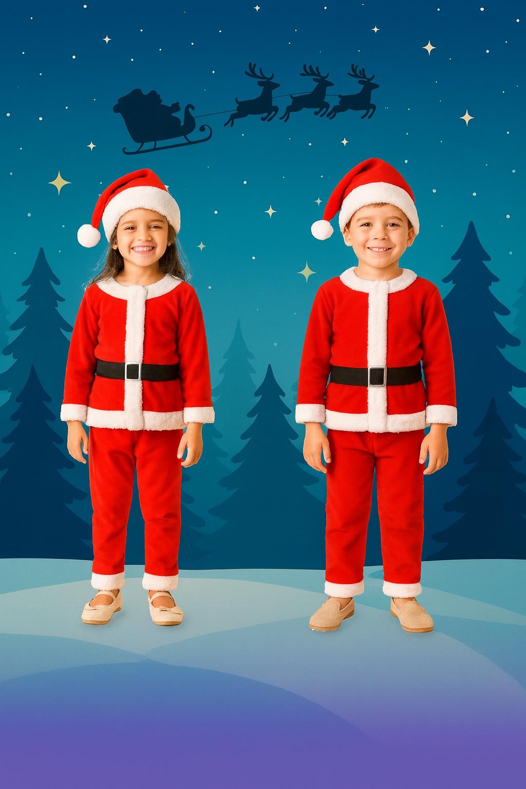 7C168 ชุดเด็ก ชุดซานตาครอส ชุดซานต้า ชุดคริสต์มาส ครบเซ็ต Santa Santa claus Christmas Costumes