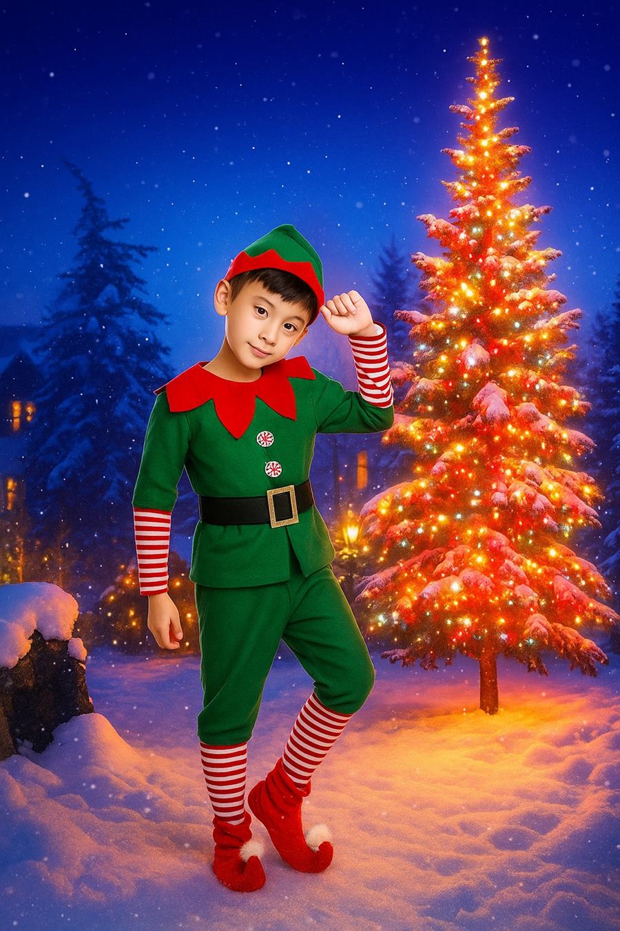 7C172 ชุดเด็กชาย ชุดซานตาครอส ชุดซานต้า ชุดคริสต์มาส ชุดเอลฟ์ Santa Santa claus Christmas Costumes