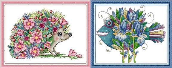 Hedgehog and Fish (ไม่พิมพ์/พิมพ์ลาย)