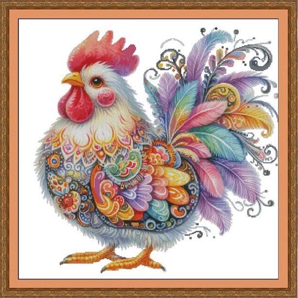 Colorful rooster (พิมพ์ลาย)