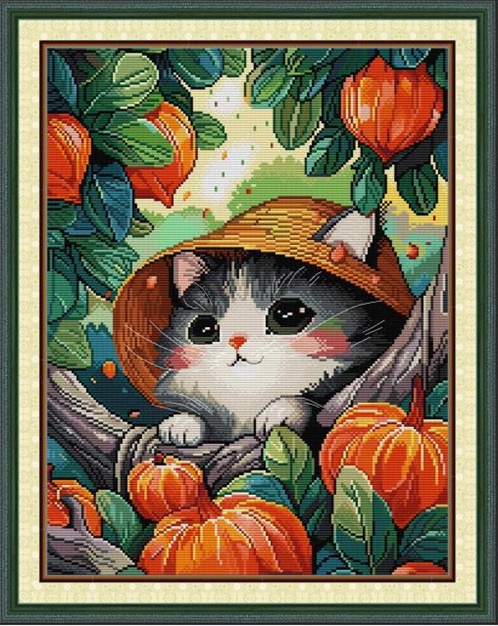 Kitten and fruit (ไม่พิมพ์/พิมพ์ลาย)