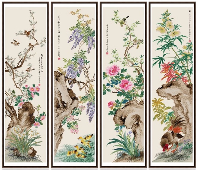 Flower and birds (พิมพ์ลาย)