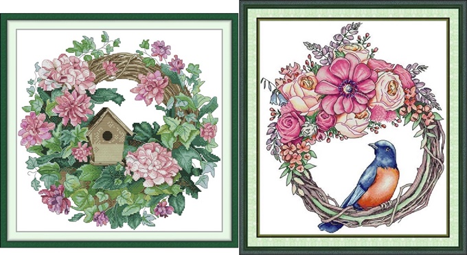 Bird wreath (ไม่พิมพ์/พิมพ์ลาย)