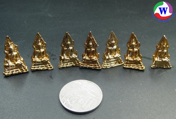 amulet พระเครื่อง 2.4 กรัม รูปหล่อพระพุทธชินราชเล็ก พิษณุโลก พระแจกหน้าวัด มี 7 องค์ ราคารวม 300 บาท