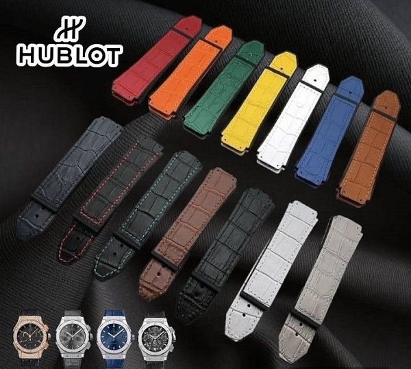 สายนาฬิกา แบบสายหนังอัดลายจระเข้ (เฉพาะสาย) สำหรับ Hublot