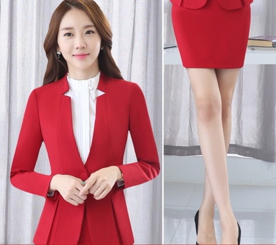 pre-order***ชุดทำงาน ชุดพนักงานบริษัท ชุดยูนิฟอร์ม (เสื้อ+กระโปรง) สีตามภาพ ไซร์ S M L XL 2XL 3XL 4XL ,