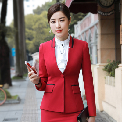 pre-order ** ชุดทำงาน ชุดพนักงานบริษัท ชุดยูนิฟอร์ม (เสื้อสูท) สีตามภาพ ไซร์ S M L XL 2XL 3XL 4XL   