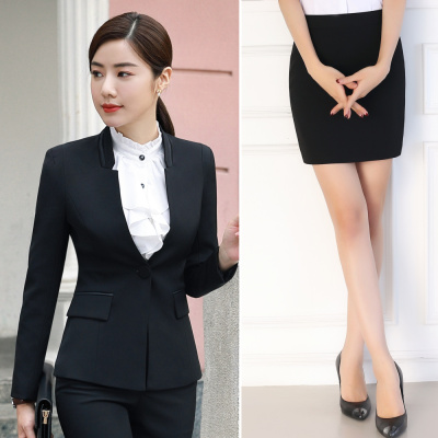 pre-order***ชุดทำงาน ชุดพนักงานบริษัท ชุดยูนิฟอร์ม (เสื้อ+กระโปรง) สีตามภาพ ไซร์ S M L XL 2XL 3XL 4XL ,